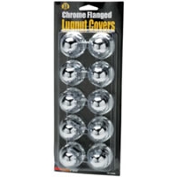 33mm Flanged Chrome Plated Lug Nut Covers - 10-Pack