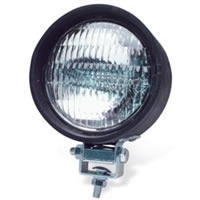 4\" Round Sealed Light - Clear, Black Housing