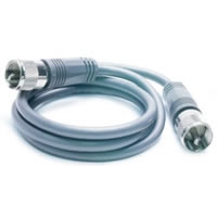 12\' CB Antenna Mini-8 Coax Cable with PL-259 Connectors - Gray