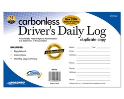 Carbonless Driver\'s Daily Log Book with 31 Duplicate Sets