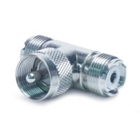 T Connector - PL-259 to (2) SO-239