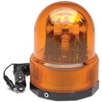 12 Volt Revolving Warning Light with Magnetic Base - Amber Light