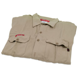 Long Sleeve Work Shirt Large Khaki