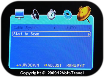 Digital TV menu : Begin Channel Scan Digital TV menu : Begin Channel Scan